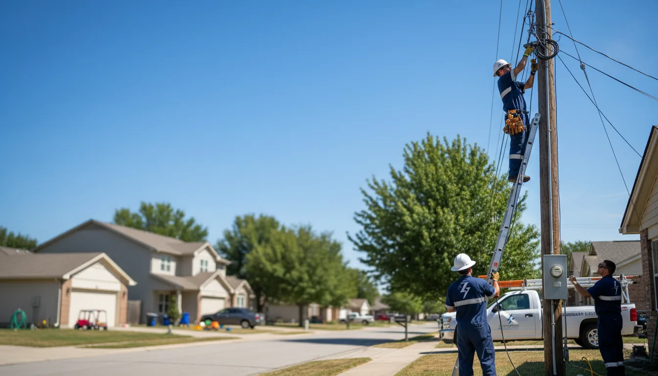 Residential electrician providing installation services in Henrietta, TX